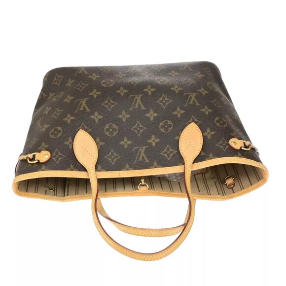 LOUIS VUITTON Neverfull PM Shoulder Tote Bag Monogram Leather BN M40155 55YG761 - Picture 11 of 16